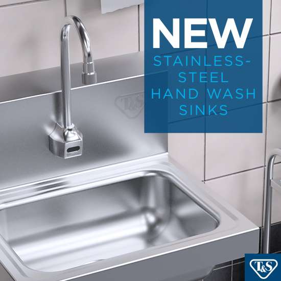 T&S Introduces New Stainless-Steel Hand Wash Sink Packages